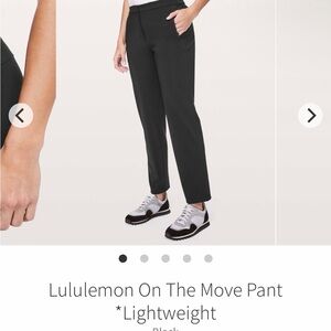 lululemon athletica Straight-Leg On The Move Pant - Black